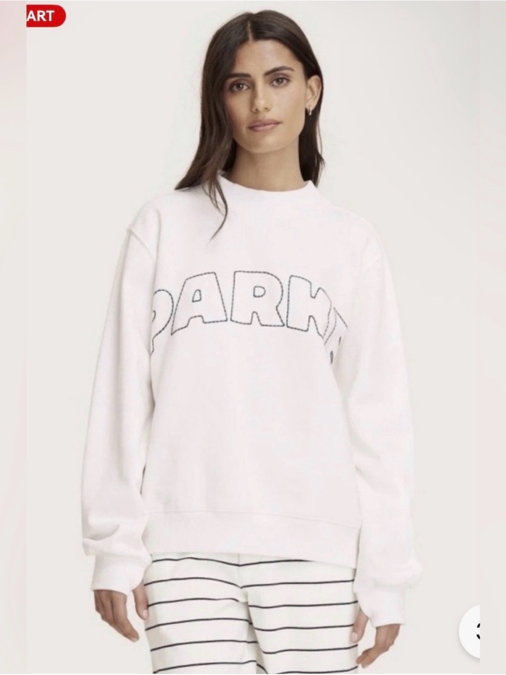 White PARKE x Target Lettered Crewneck Sweatshirt